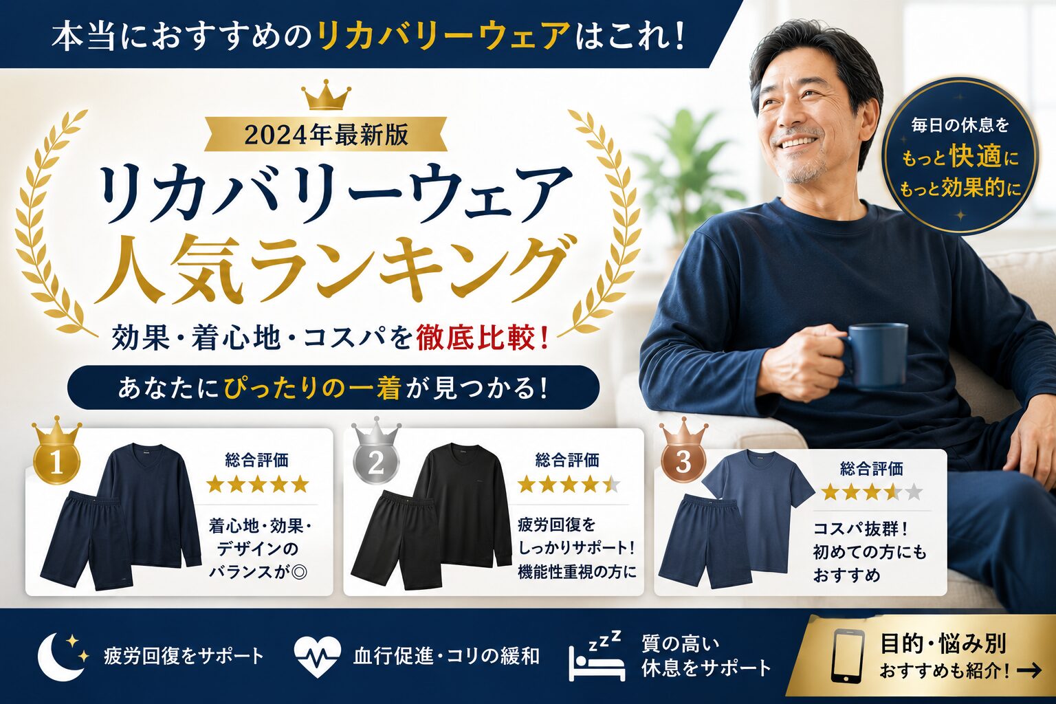 【2026年最新】リカバリーウェアおすすめランキング6選｜実際に使って選んだ本当に効くウェア